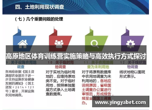 高原地区体育训练营实施策略与高效执行方式探讨